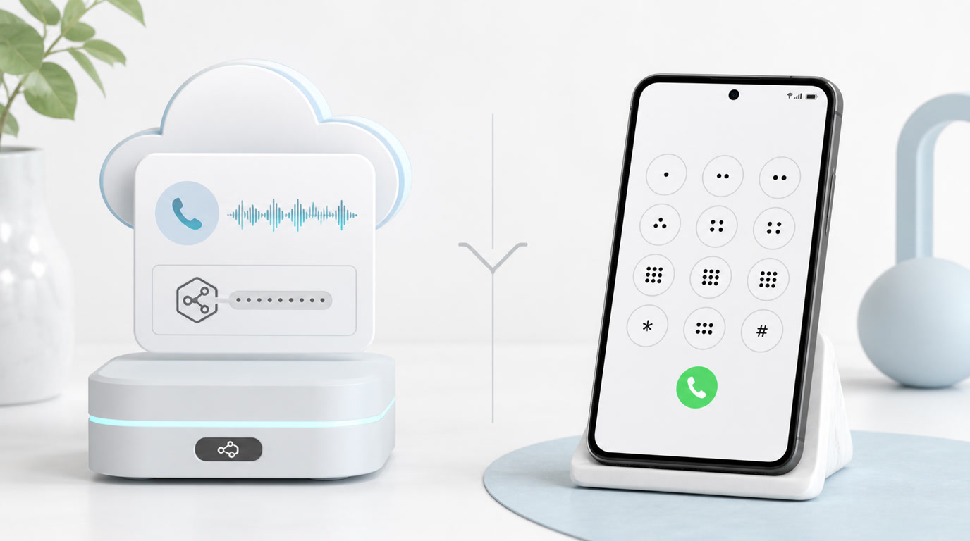 AI agent phone calling paths comparing MCP cloud calling with FoneClaw Android system dialer control