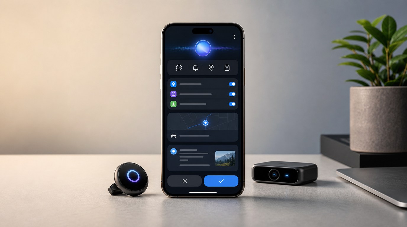 AI wearable, smartphone, and phone AI agent interface compared side by side