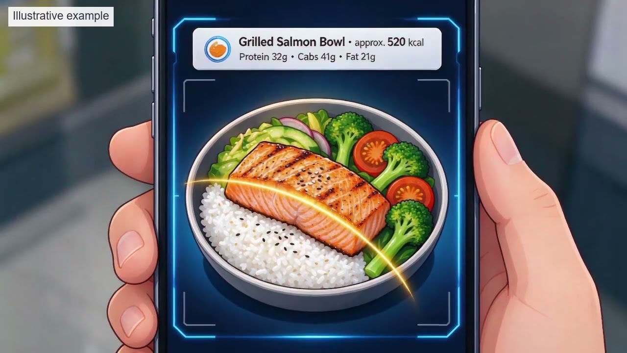 food-photo calorie estimation walkthrough