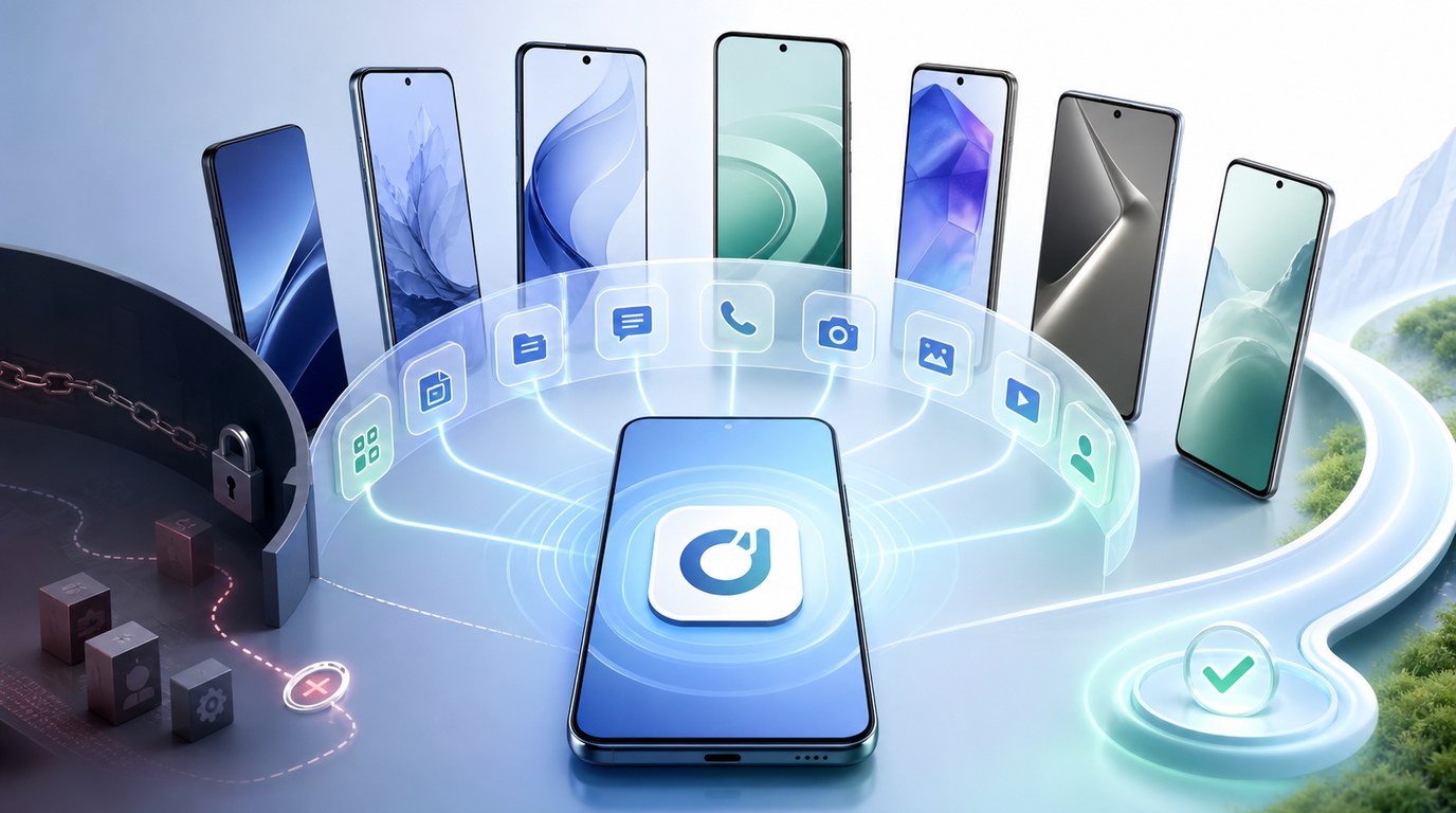 FoneClaw supported phone actions across multiple Android phone brands