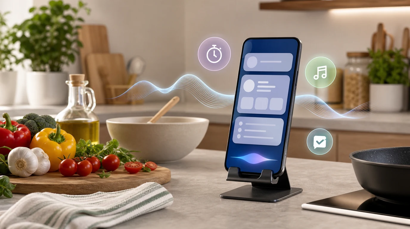 Freihändig kochen mit Android: Sprachsteuerung für die Küche