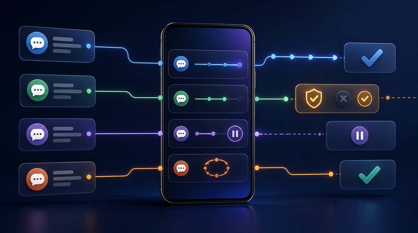 File de tâches d’agent IA sur Android : sessions et reprise
