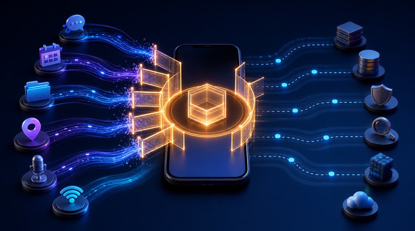 Android AI agent containment workflow showing stop controls, permission revocation, evidence review, FoneClaw task controls, and safe recovery