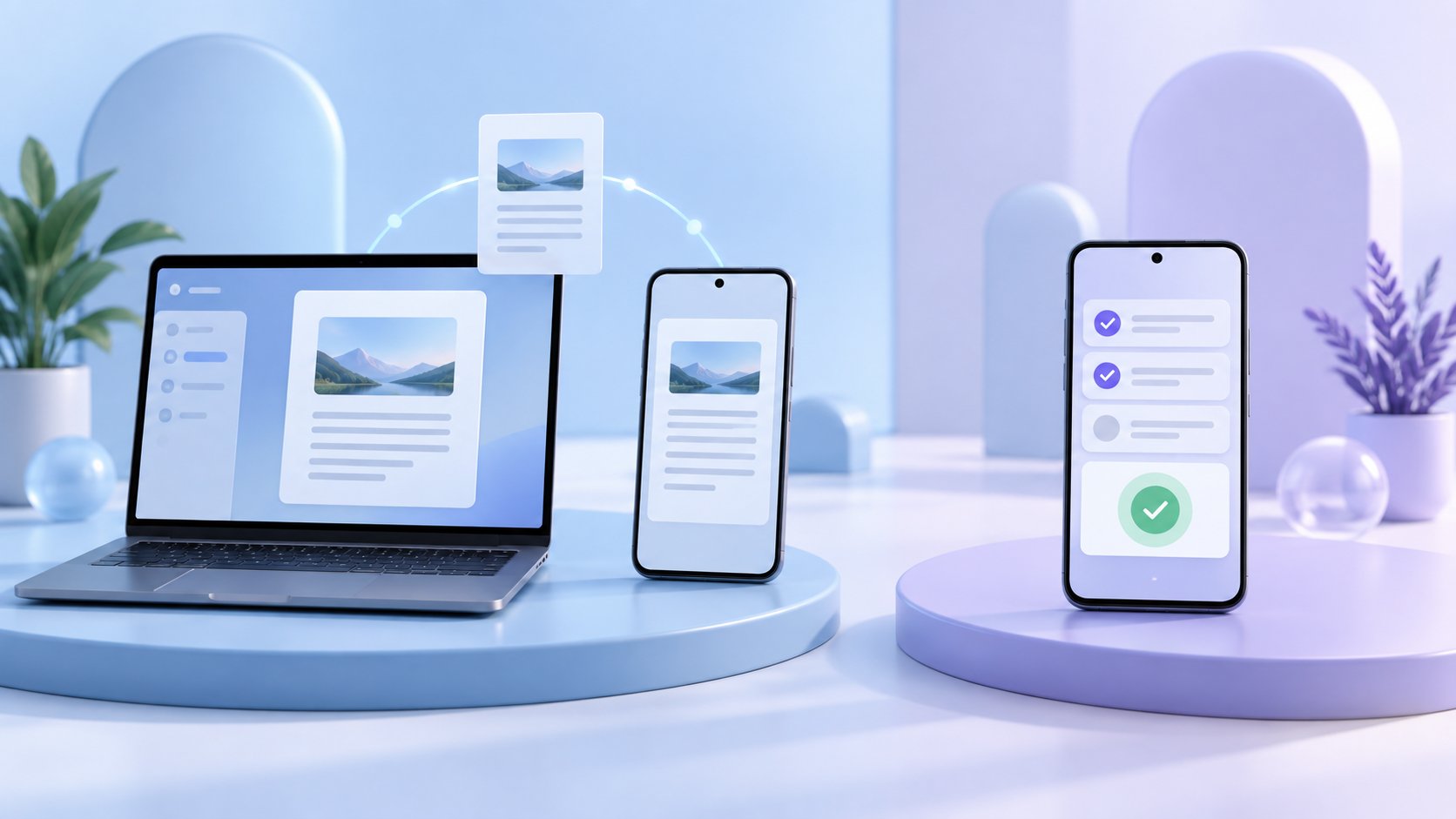 Conceptual comparison of a vivo OriginOS cross-device agent workflow and a FoneClaw Android app workflow with phone, PC, approvals, and task results