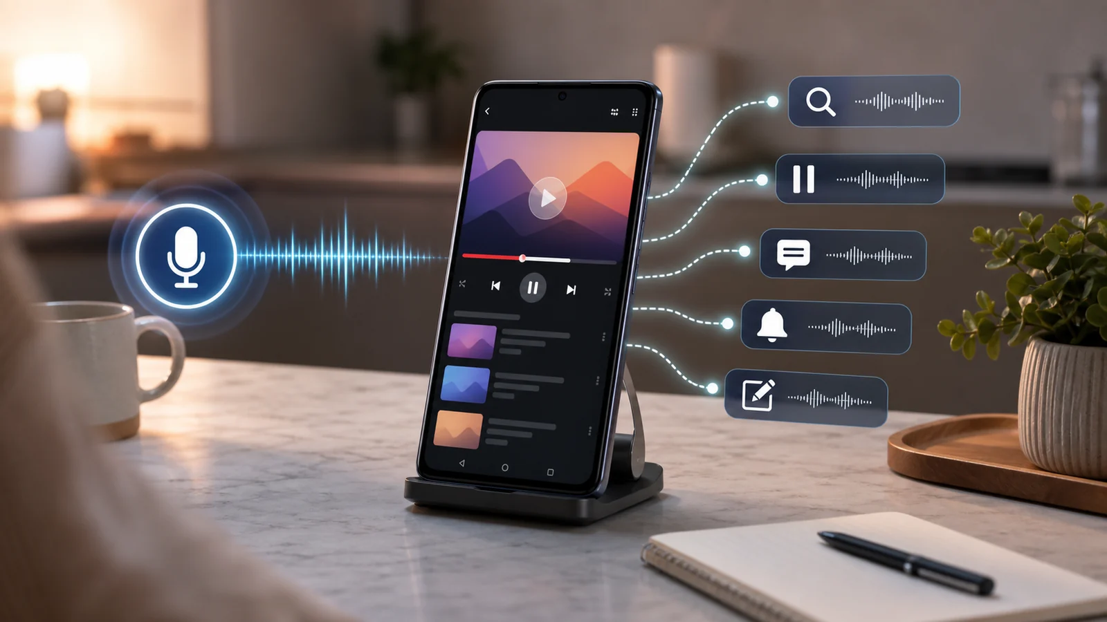 التحكم الصوتي في YouTube على Android: البحث والتشغيل دون لمس