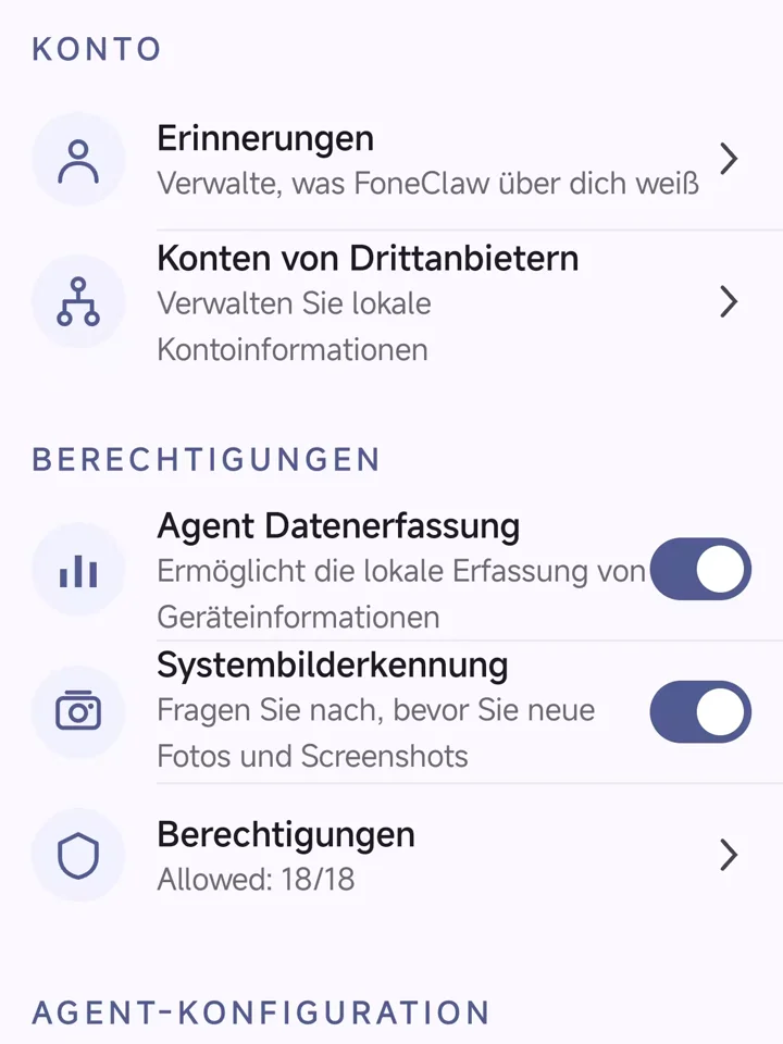 Transparente Berechtigungen