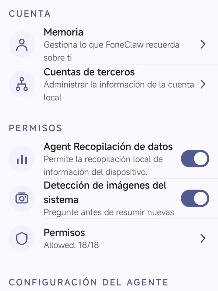 Transparencia de permisos
